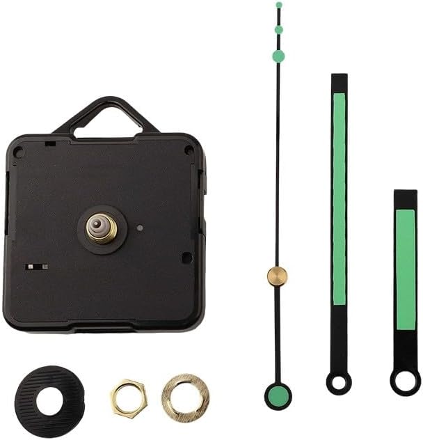 Silent Fluorescent Quartz Clock Movement DIY Kit, 69x56x16mm Luminous Wall Clock Mechanism with 13mm Shaft for 2-3mm Thick Panels, Accurate Low Noise Repair Parts for Home Decor Projects