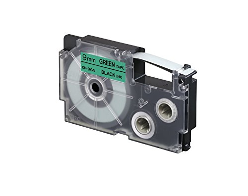 Image of Casio XR-9GNI-W-DJ Label Printer Tape (Black and Green)