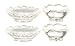 Dollhouse Miniature 1:12 Scale 2 Clear Bowls and 2 Plates SET #G8223