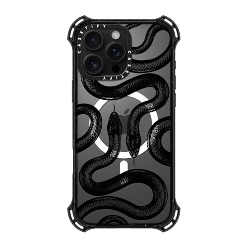 CASETiFY Bounce Case for iPhone 16 Pro Max [Shockproof / 21.3 ft. 6X Military Grade Drop Protection/Compatible with Magsafe] - Black Kingsnake - Clear Black by CASETiFY - Image 2