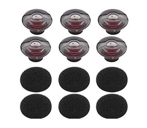 6pcs Medium Sizes Eargels/Eartips/Ear-Cushion for PLT Voyager 5200 (206110-101) Replacement Spare Kit with Foams Covers.