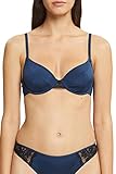 ESPRIT Damen Micro LACE Mix RCS Underwire Bra Geformter BH, Ink, 75 B