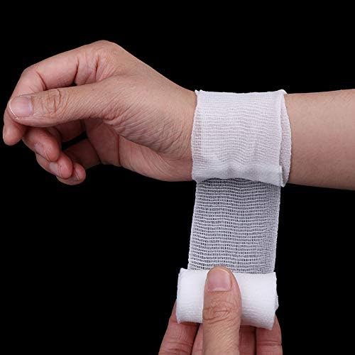 EatingBiting 20 Rolls 2 inch x 4.92 Yards Stretched Gauze Bandage Rolls with Medical Tape/Rolled Stretch Bandage/Medical Grade Sterile First Aid Wound Care Cotton Ply use Ankles Knees ect