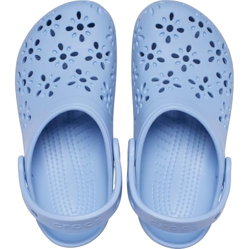 Image of Crocs Unisex-Child Classic Clogs with Floral Cut Out Design, Kids and Toddler Shoes