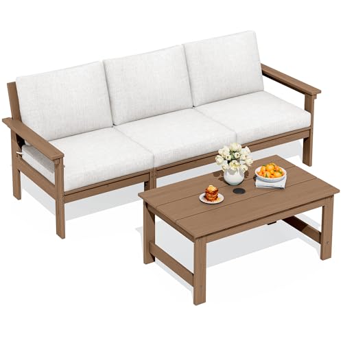 Image of SERWALL HDPE Outdoor Couch with Coffee Table