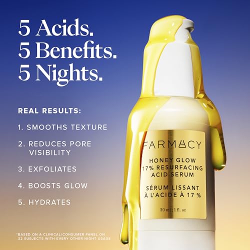 Farmacy Honey Glow & Honey Grail Bundle - 17% AHA & BHA Resurfacing Night Serum & Face Oil