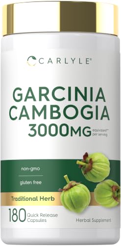 Carlyle Garcinia Cambogia Extract | 180 Capsules | Non-GMO, Gluten Free Supplement