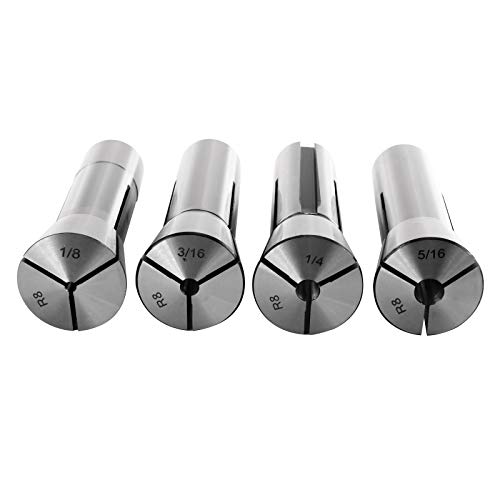 Kuntec 13 Piece Precision R8 Collet Set Mill Collets Set Taper Spindle R8 Collets For Mill Machine 1/8Inch - 7/8Inch #TOP3