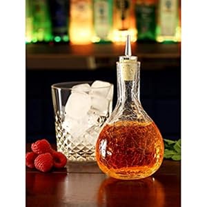 Cocktail Dash Bottle 285ml. – Craquelé glas met verchroomde schenktuit 4000948000083