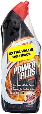 Powerplus Toilet Cleaning Gel, Original Scent, Pack 3 x 750 ml, Removes Limescale, Kills 99.9% of Bacteria, Powerful Deep Clean Toilet Cleaner, toilet freshener