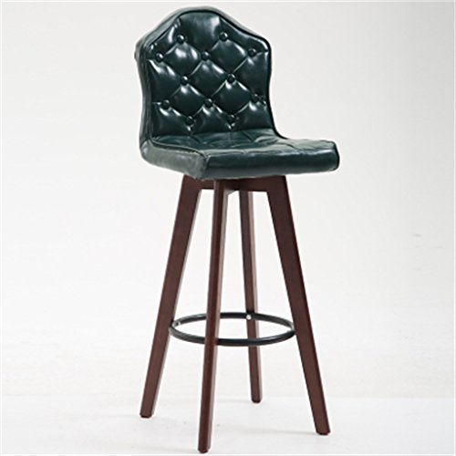 Wooden Stool Taburete de Bar de Madera Maciza Moderno Simple Home Backrest High Stool, European Retro Bar Silla de elevación giratoria Mostrador de recepción (Color : #2)