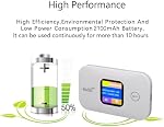 Point d'accès mobile 4G LTE, routeur WiFi portable 300Mbps avec affichage LED, emplacement pour carte SIM, connecte jusqu'à 10 appareils, point d'accès WiFi portable pour voyage camping jeu