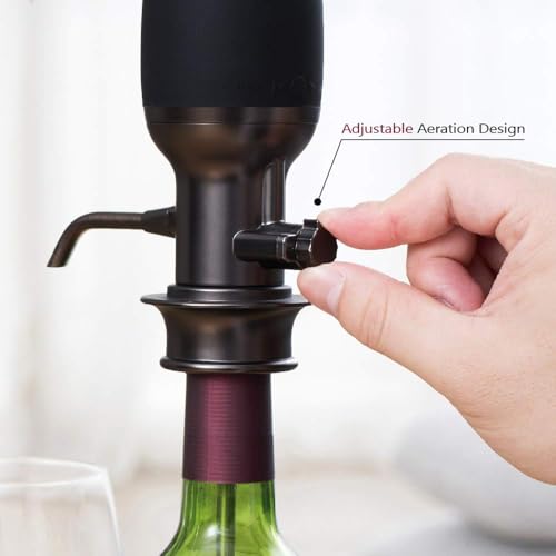 Image of World's First Adjustable Electric Wine Aerator | Gun-Metal Special Edition | Vinaera PRO (Professional Edition)