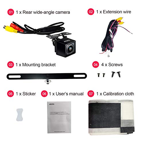Atoto Ac-Hd03Lr 720P Rearview Backup Camera (180° Wide-Angle), For Atoto S8 Models Only, Vsv (Virtual Surround-View) Parking, Lrv (Live Rear-View), Night Vision And Waterproof #TOP5