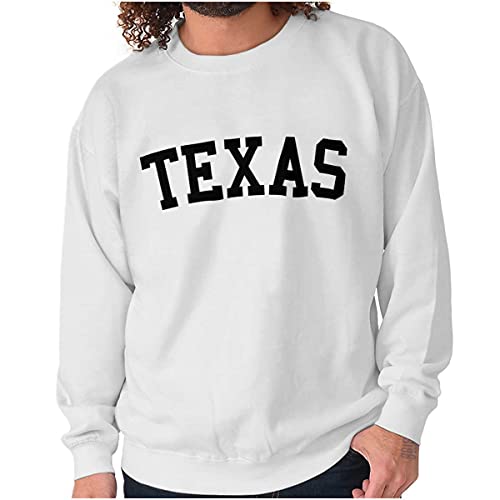 Texas Simple Traditional Classic Sweatshirt for Men or Women White