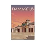 DSJXJZ Retro-Poster mit Damaskus-Motiv, dekoratives 