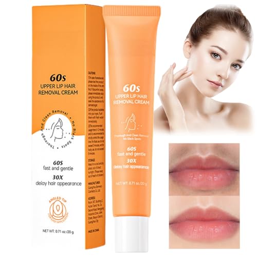 Facial Hair Removal Cream for Women - Upper Lip, Chin, and Face Hair Remover - Depilatory Shaving Cream
