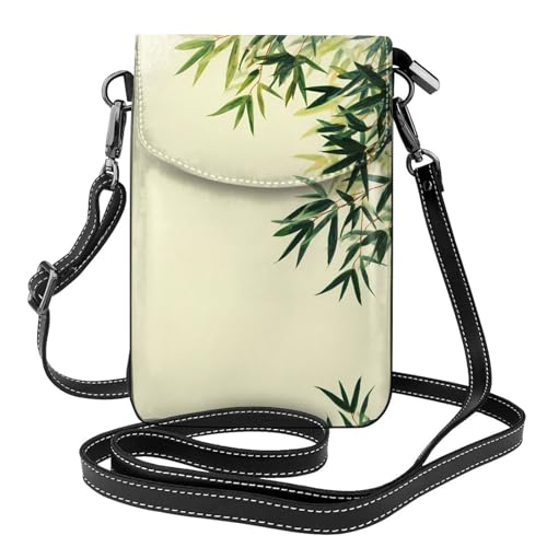 Sac à bandoulière en cuir imprimé bambou fini le sac encombrant