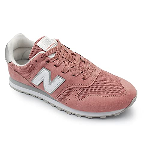 Tênis New Balance 373, Feminino, Rosa/Branco, 36