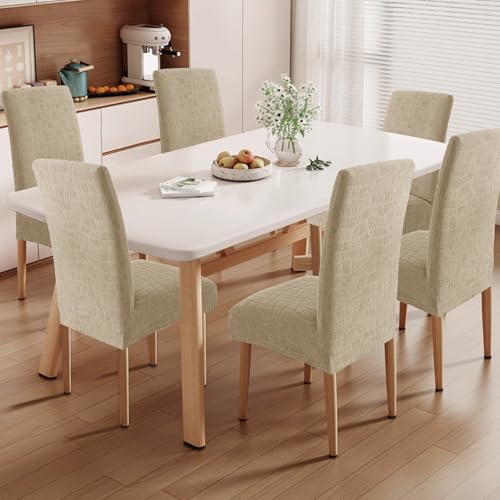 Ystyle Housse De Chaise 4 Pièces, Housse Chaise Salle À Manger Élastique, Couvre Chaise Moderne Extensible, Lavable Protection Chaise, Universel Housse pour Chaise Mariage, Kaki – vue 2