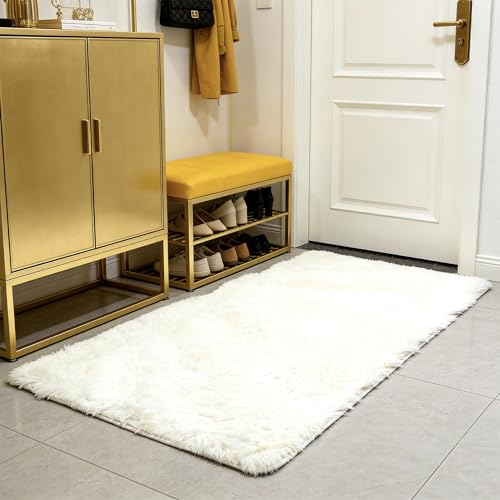 Tapis moderne élégant blanc aux finitions soignées de standing - 2