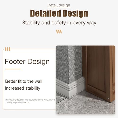 Diagram showing footer design for increased stability against a wall