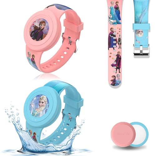 2pcs Bracelet pour Enfants Étanche pour AirTag, Mignon Dessin Animé Réglable IP53 Silicone Caché pour Apple Air Tag HolderÉtui en Silicone Souple...