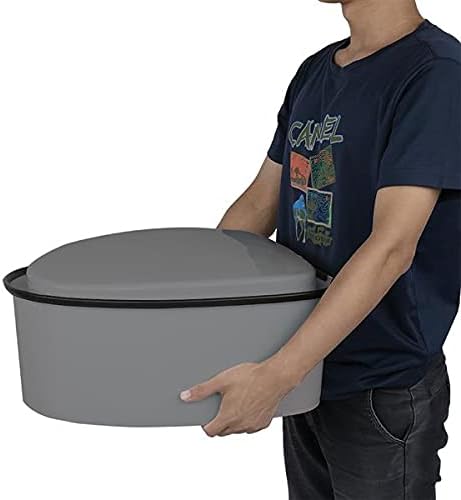 Portable Toilet with Non-slip Mat Grey