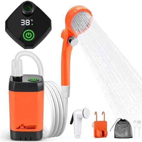 WADEO Portable Rechargeable Camping Shower Cover