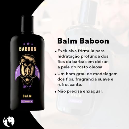 Kit 1x Óleo Para Barba + 1x Balm Hidratante - Baboon