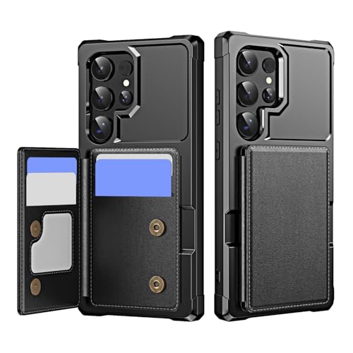 Protection antichoc Galaxy S24 Plus étui portefeuille cuir rigide contre chutes et rayures
