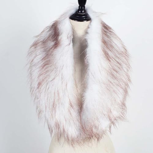 HGps8w Women's Winter Fake Faux Fur Scarf Wrap Collar Shawl Shrug Cold Winter Neck Warmer Elegant Bridal Wedding Cape3