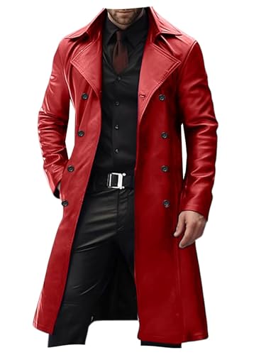Knee Length Red Coat
