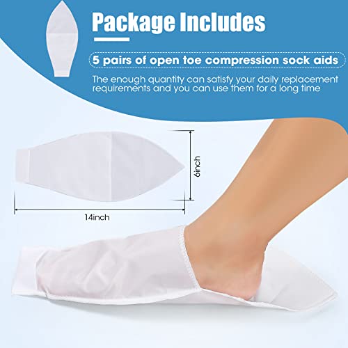 10 Pieces Easy Slide Open Toe Compression Sock Aid Slip Stocking Applicator Open Toe Compression Stockings For Assist Putting On For Elderly, Disabled, Pregnant Women Or Men #TOP1