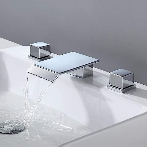 Robinets de salle de bain mitigeur de lavabo eau chaude froide finition dessin