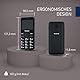 Panasonic KX-TU155EXBN 2G Essentials Handy für Senioren (Ladestation, SOS-Notfalltaste, Prioritätsanruf, Großtastentelefon, hörgerätekompatibel, Bluetooth, UKW-Radio, Kamera) Schwarz