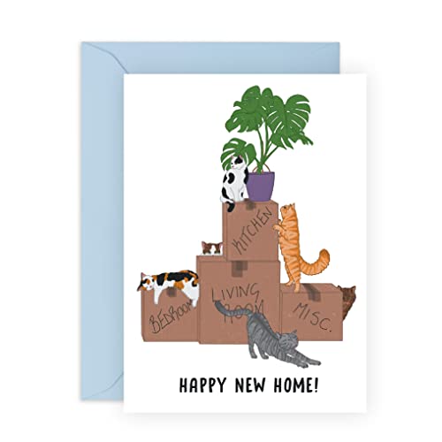 CENTRAL 23 Cat Themed New Home Greeting Card #TOP14