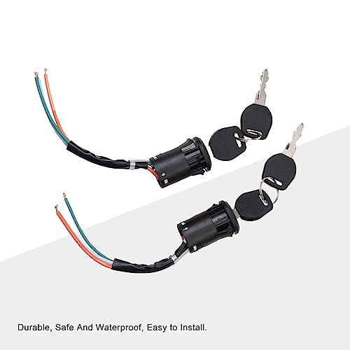GOOFIT 3 Wire Ignition Switch Key for 50cc 70cc 90cc 110cc 150cc 200cc 250cc Go Kart Dune Buggy Buggies ATV & Dirt Bike Parts Pack of 2
