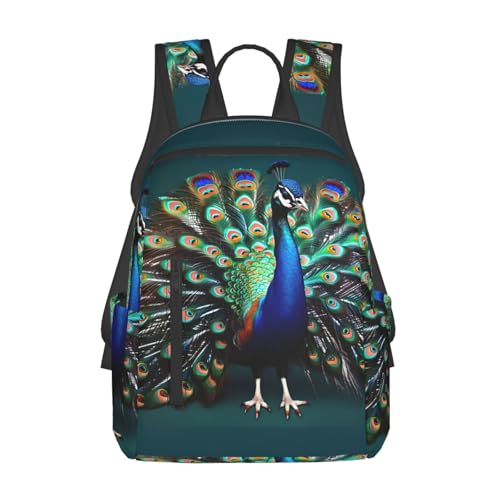 Sac à dos de voyage léger et compact avec motif paon élégant