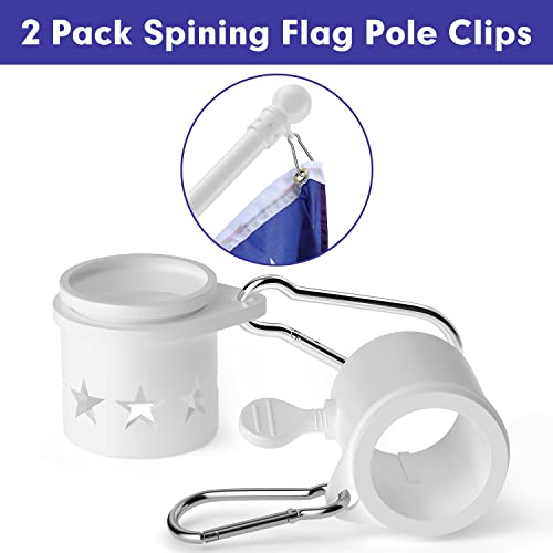 White Flag Pole For House Outside With 5 Position Mounting Bracket, 5Ft Stainless Steel Flagpole Kit For Commercial Outdoor Handheld Portable Carry Use, Heavy Duty Tangle Free House Garden Flag Pole #TOP2