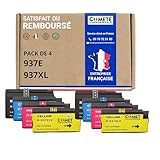 QUALITÉ PROFESSIONNELLE : 100 % compatible avec les imprimantes hp 937e pour lesquelles il est conçu, ce lot offre un rendement moyen de 3100 pages pour la cartouche HP 937XL noire et 1650 pages pour la cartouche HP 937XL couleur (couverture de 5% par page) ainsi qu'une impression de haute qualité.