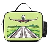 Airplane Aviation Aviator Flight Pilot Lunch Bag Insulated Lunch Box Cooler Tote Bag for Men Women