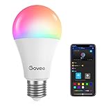 Govee Lampadina LED Alexa, Smart E27 WiFi Intelligente Dimmerabile 9W RGBWW, Funziona con Alexa e Google Home, Senza Hub Richiesto