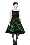 Hell Bunny Black and Green Freddy Frankenstein Gothic Party Dress (XS)