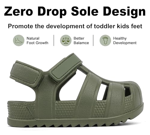 Image of ChayChax Toddler Classic Fisherman Sandals Boys Girls Closed Toe Water Pool Beach Sandal Naturally Splay