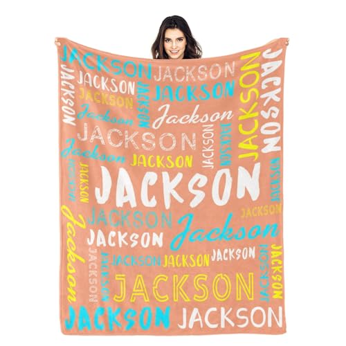 Personalized Name Blanket Customized Baby Blankets for Girls Boys Adults Monogrammed Blankets and Throws Christmas Birthday Mothers Fathers Valentines Day Gift