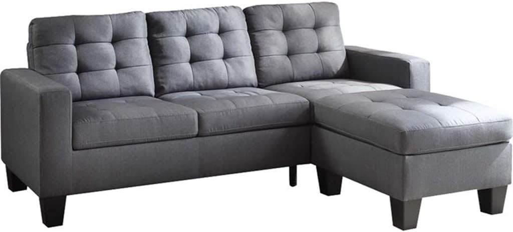 Convertible Sectional Sofa Couch Fabric L-Shaped Living Room Furniture Corner Set