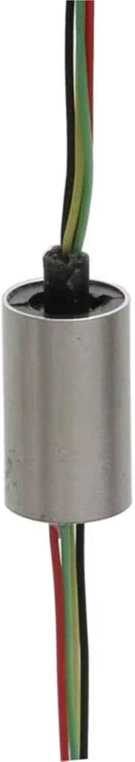 1PCS OD 5.5mm 6mm 8mm Metal Slip Ring 360 degree Rotation Electric Slipring Rotary Joint Connector for Visual Anchor Fishing(Dia. 5.5mm 4CH)