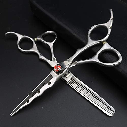 Ciseaux de coiffeur argentés de qualité supérieure en acier résistant - 4