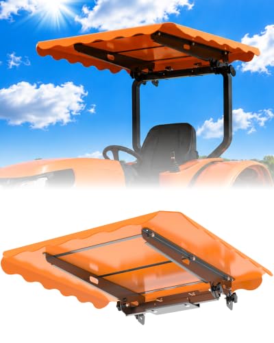 BERPET Tractor Roof Canopy: Adjustable ROPS UV and Rain Shade